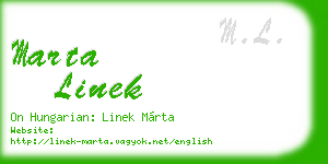marta linek business card